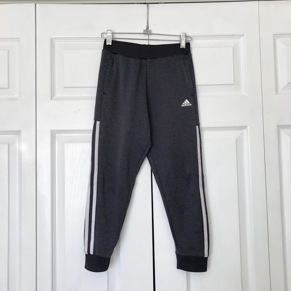 Adidas youth grey joggers